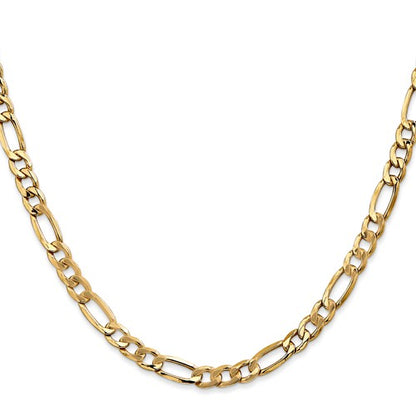 10k Gold 5.5MM Hollow Figaro Chain