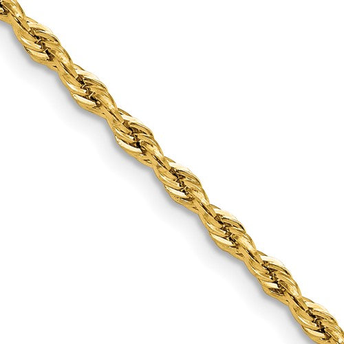 10k Gold 2.5MM Hollow Rope Chain