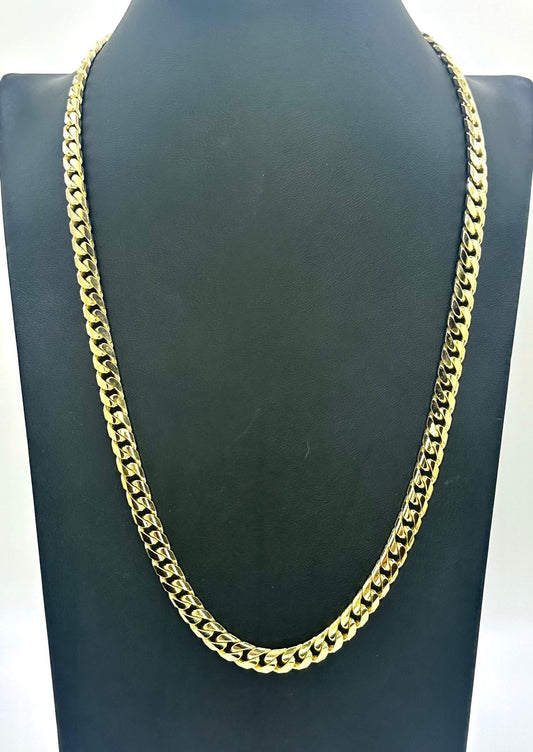 14K Yellow Gold Miami Cuban Chain 6.75MM Solid