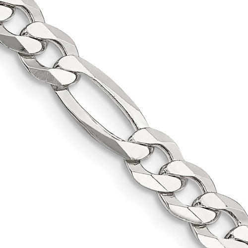 Figaro Chain 6MM Sterling Silver