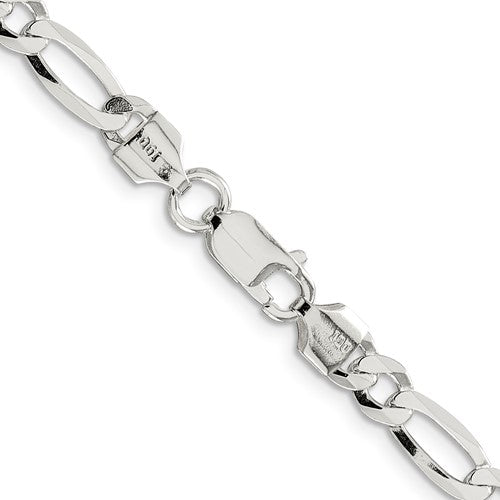 Figaro Chain 6MM Sterling Silver