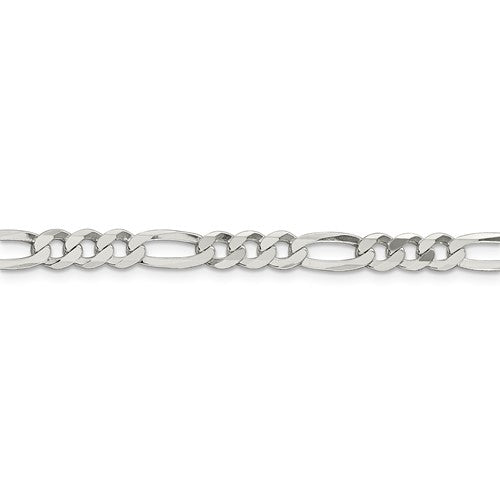 Figaro Chain 6MM Sterling Silver